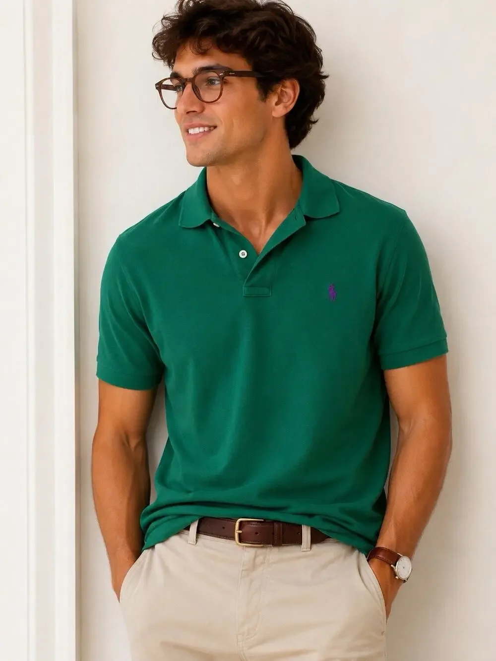 Men's Sharp Green Polo Golf Ralph Lauren Shirt Size Medium